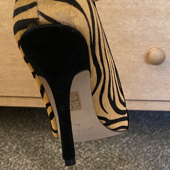 Zebra Print Calf Hair Heels - Picture 8 of 10